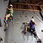 Girls Climbing Wall