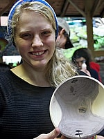 Camp displaying carved bowl