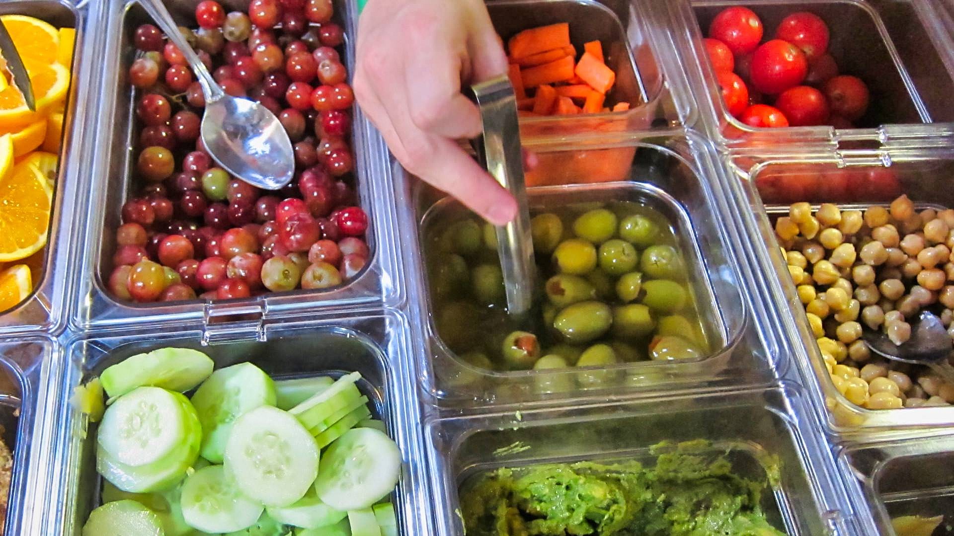 camp salad making