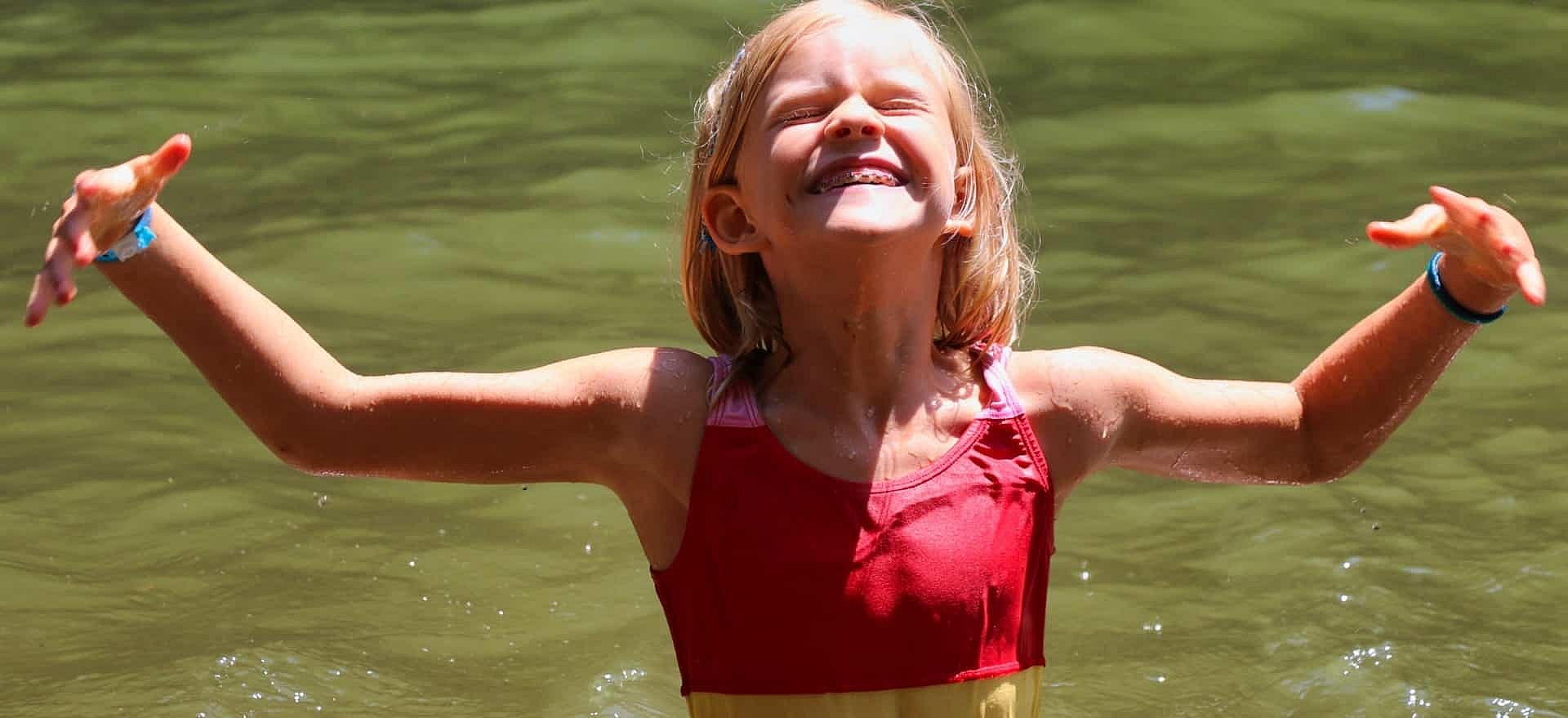 girls loves camp swimming