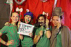 Camp circus girls posing