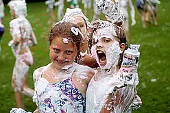Camp Girls with shaving cream