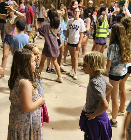 boy and girls at fun camp dance