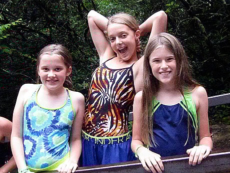 sliding rock summer camp kids
