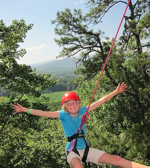 Rock climbing girl