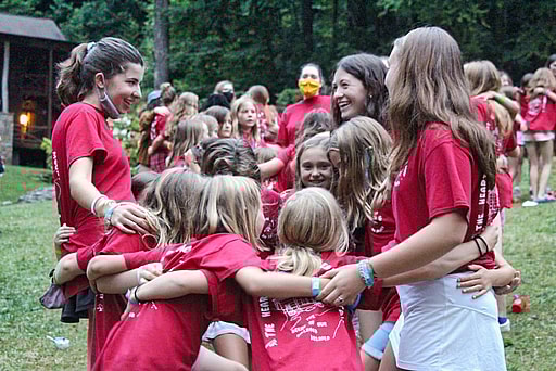 camp group hug