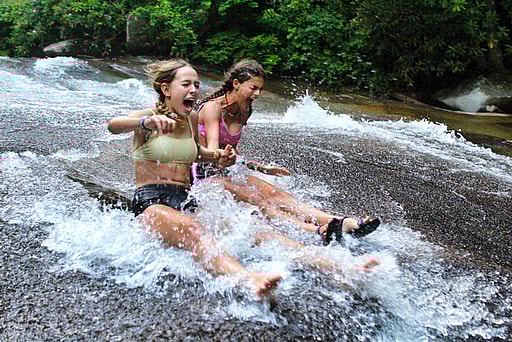 sliding rock screaming girls