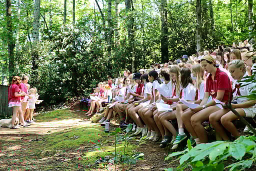 summer camp chapel gathering