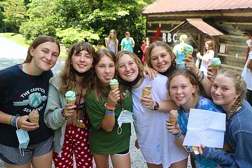 summer camp ice cream party