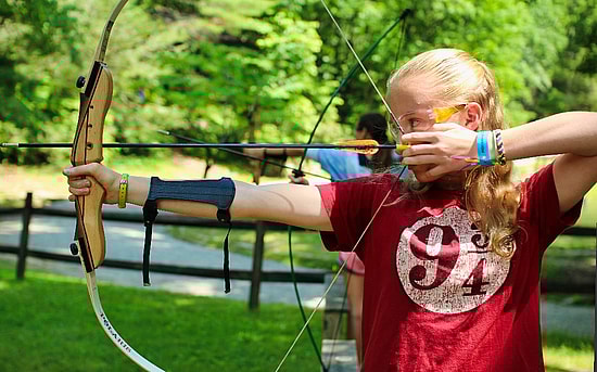 Archery pull girl