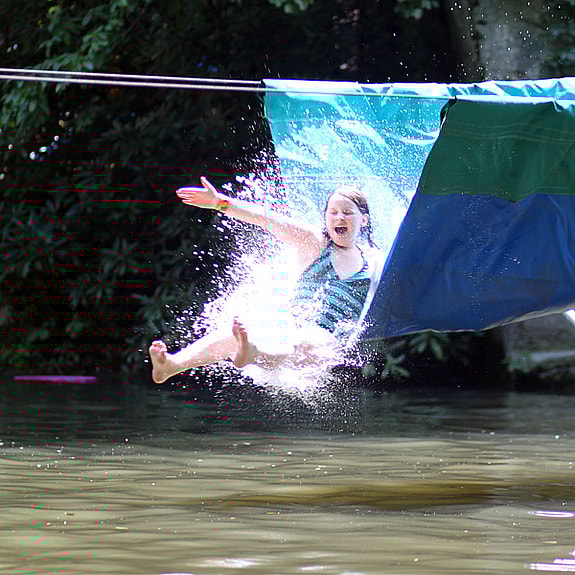 Water Slide Girl at camp