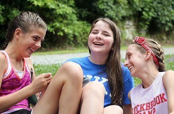 Kind Girls at Camp with Friends