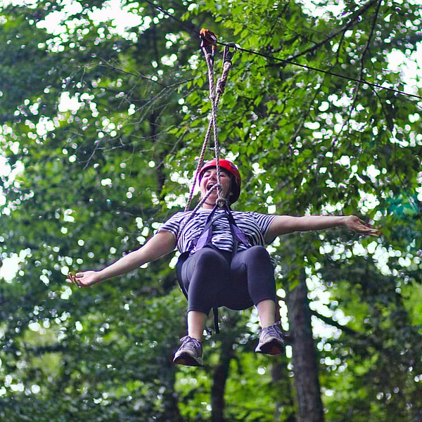 zip line camp girl