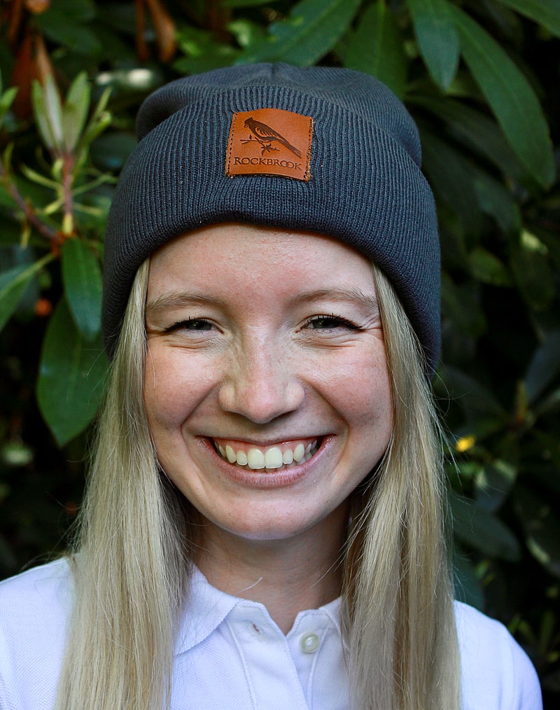 modeled knitted beanie
