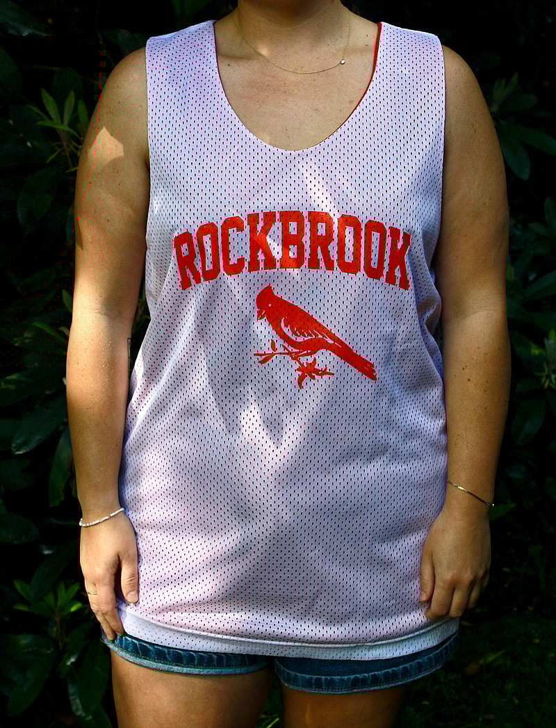 white mesh tank full body