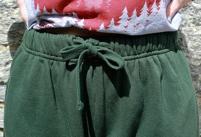green sweats tie waist