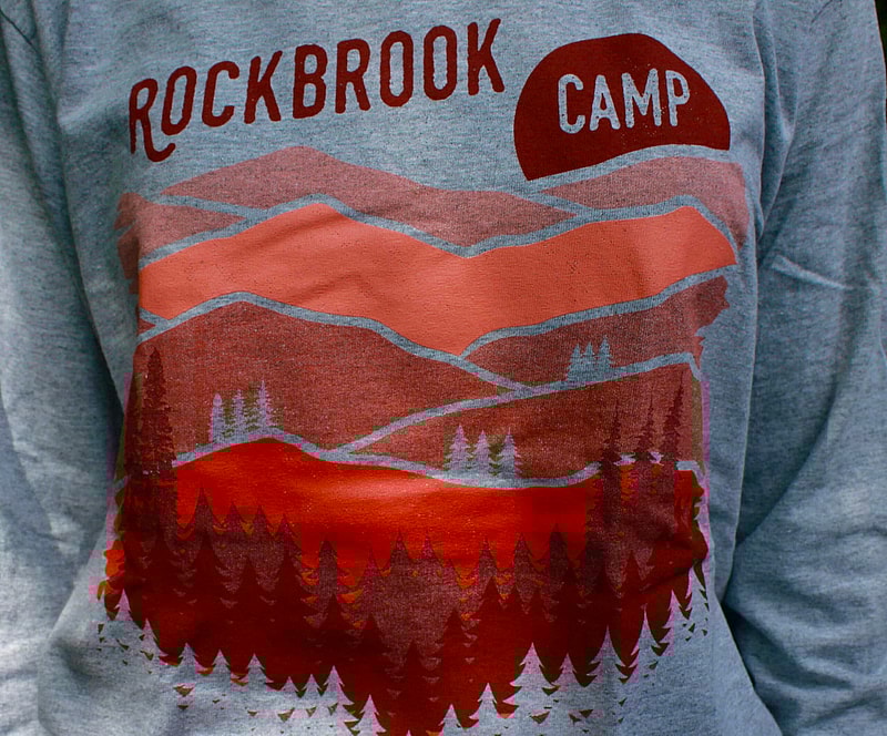 gray long sleeve with mountain design