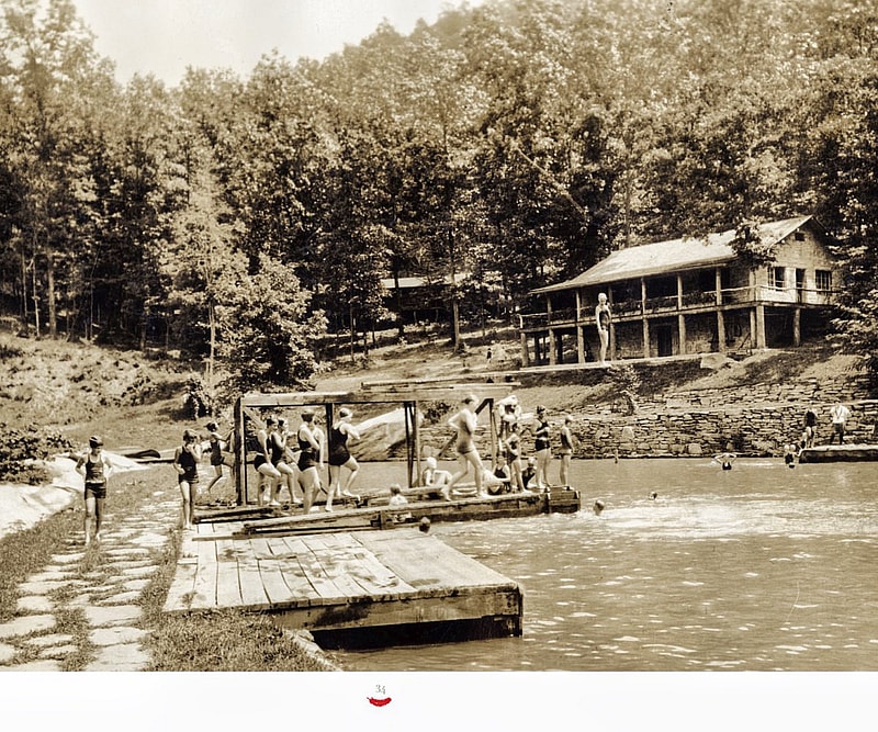 high dive at camp lake