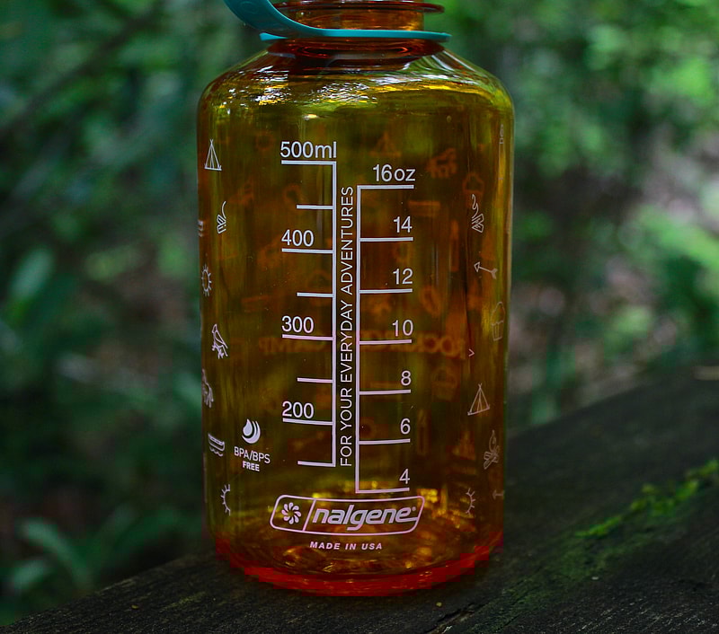 orange water bottle info