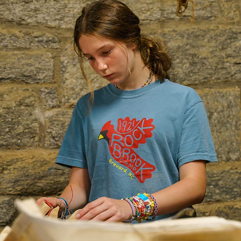 camp girls blue t-shirt