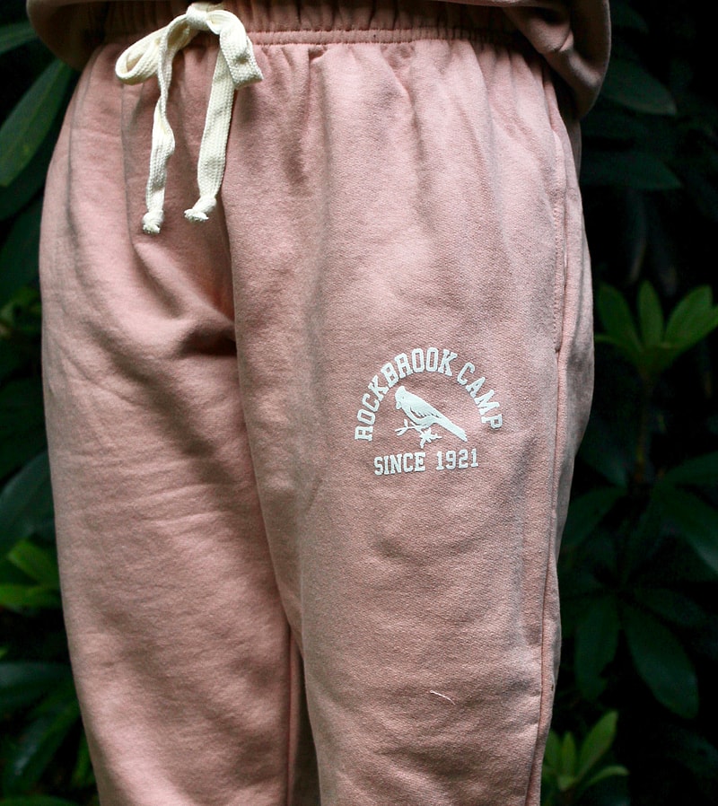 light pink sweatpants side view