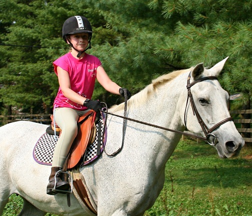 Horse Riding Girl at Summer Camp