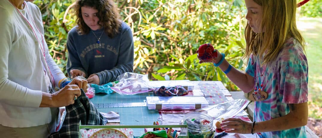 camp needlecrafts summer porch