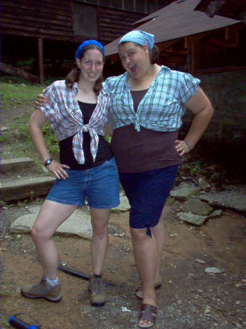 Abby and Elyse as Mountain mamas!