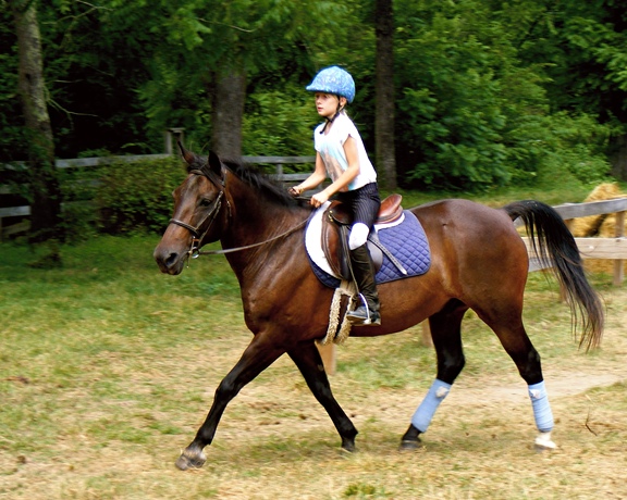 Riding Equestrian Kid