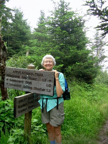 Phyllis on Appalachian trail