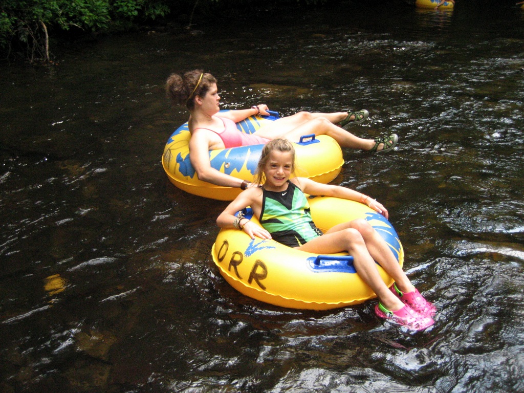 Tubing down the Davidson River