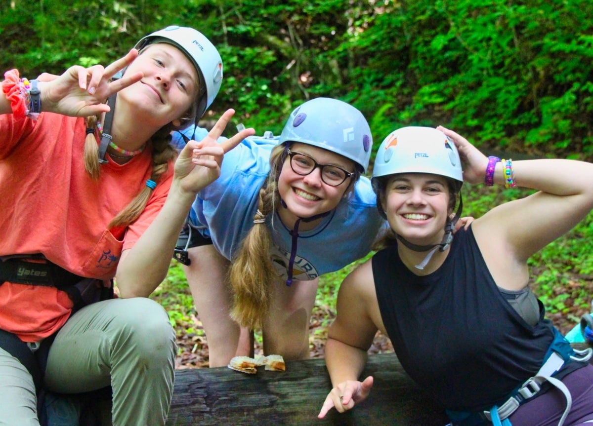 climbing teenagers