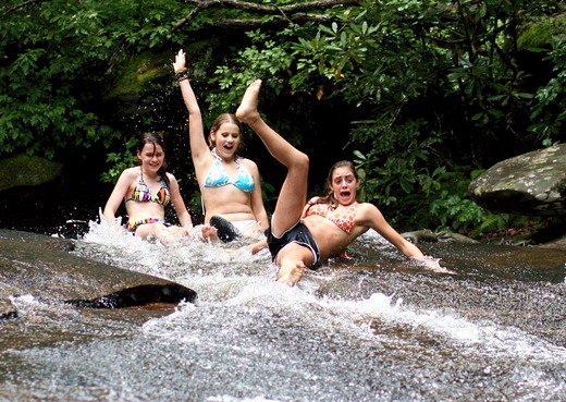 Sliding Rock Natural Water Slide in North Carolina