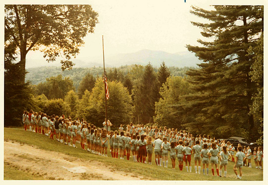 Rockbrook Camp 1971 hill view