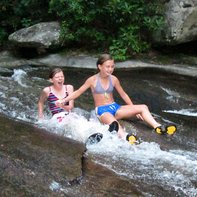 Middler camps go to sliding rock trip