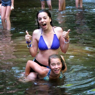 camps senior girls go on swimming trip