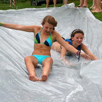 slip slide camp fun