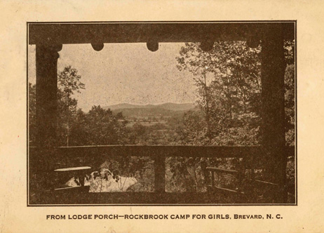 Mountain view from Rockbrook Camp on 1923 postcard