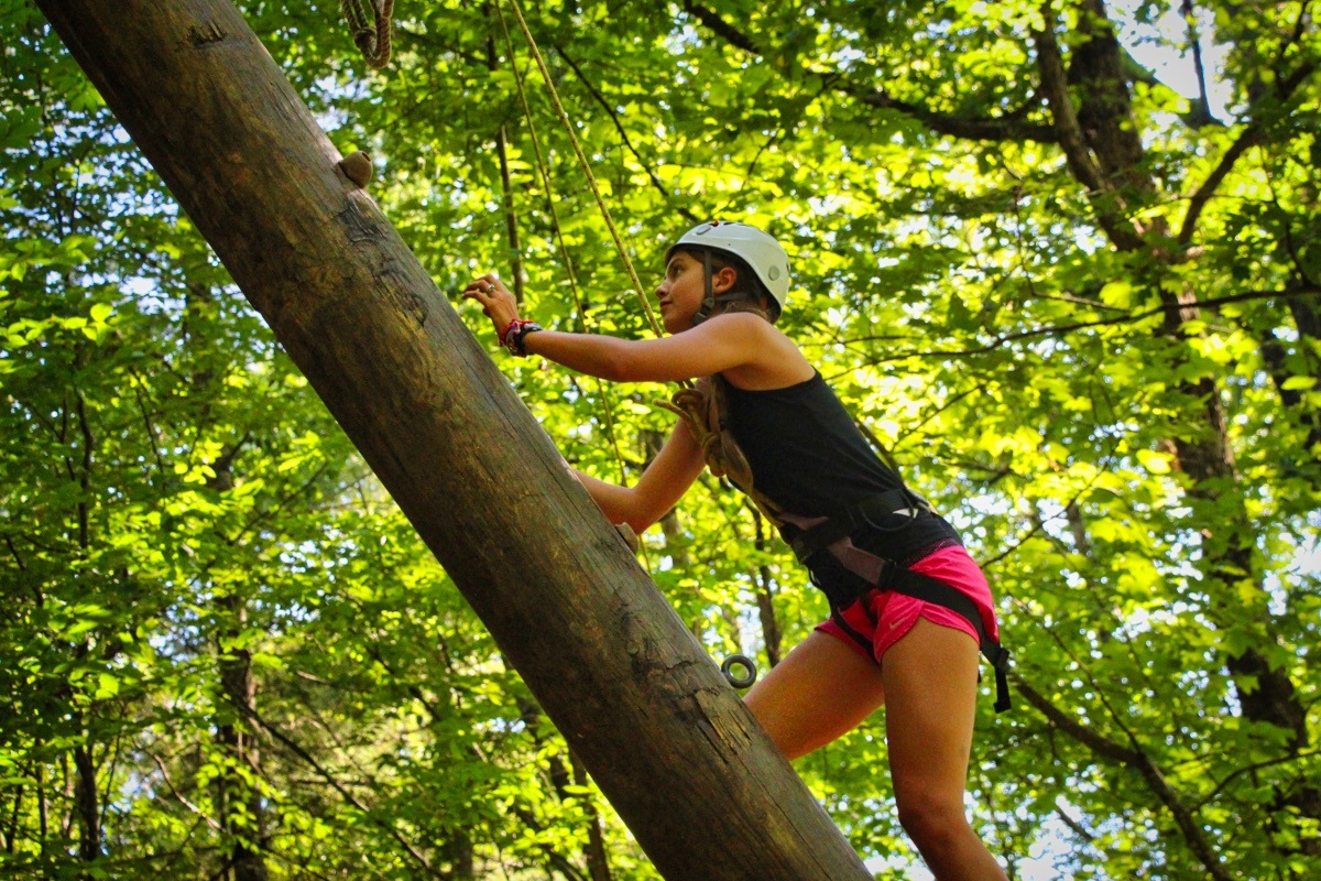 teen girl grows climbing