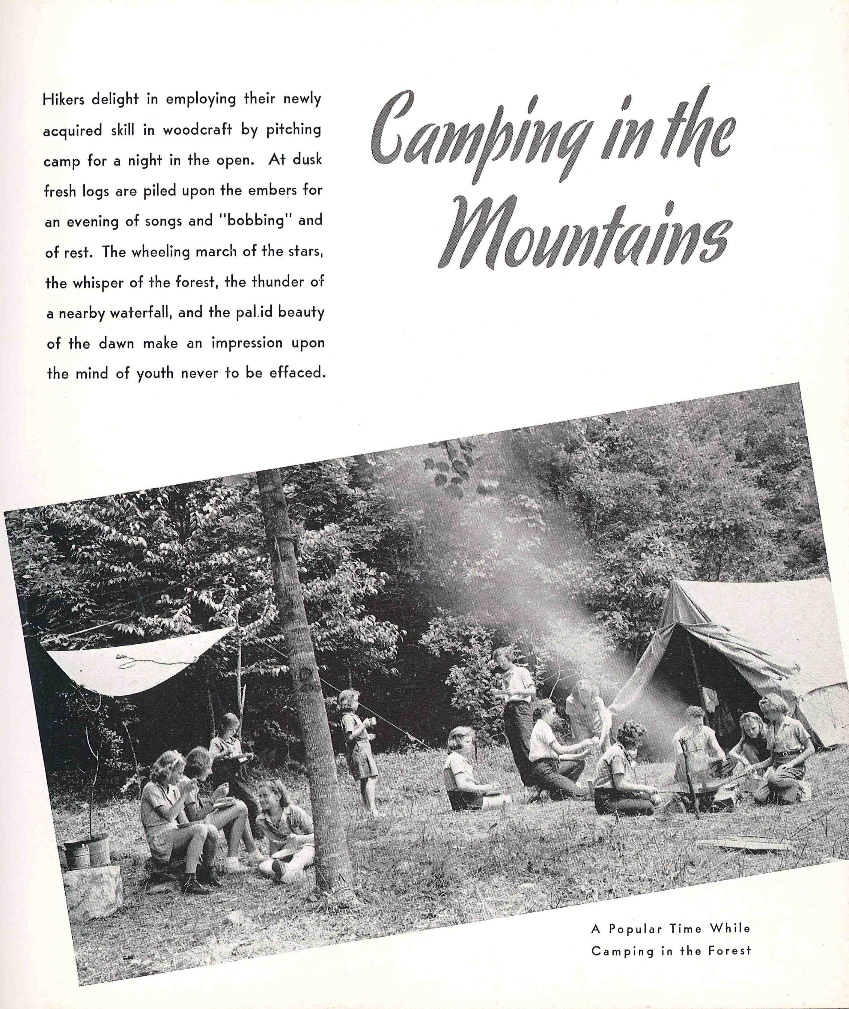 Campers at Rockbrook enjoy an overnight camp out
