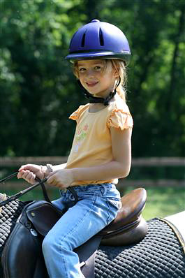 child horseback riding