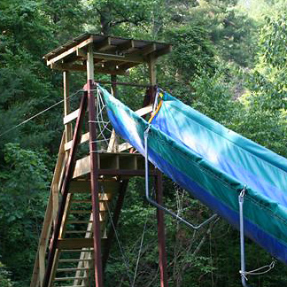 summer camp water slide