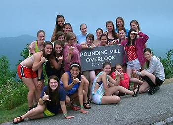 Posing on the Blue Ridge Parkway