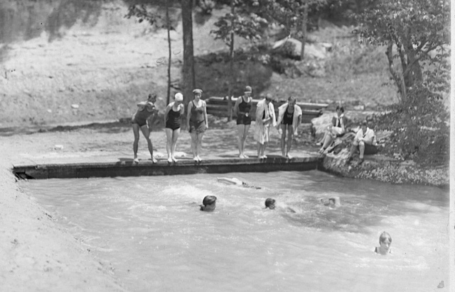 Swim Lessons at Rockbrook Camp, 1920's