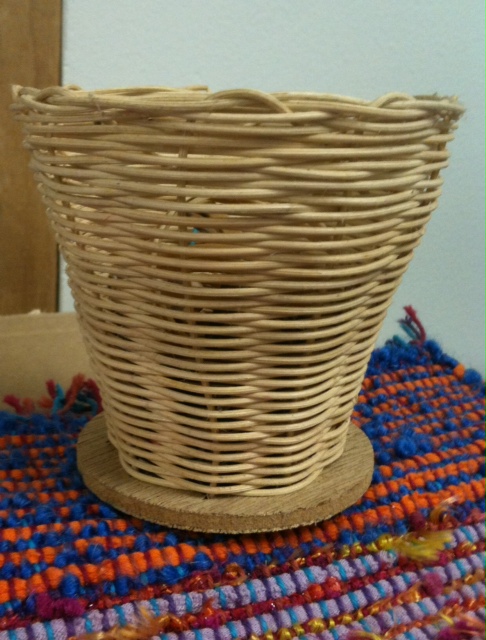 woven basket from summer camp