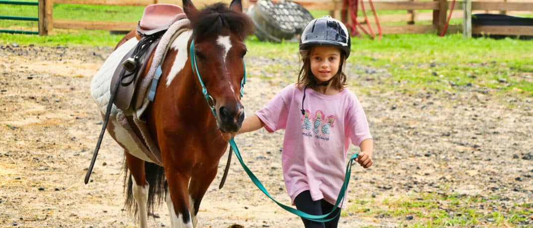 young girl with horse