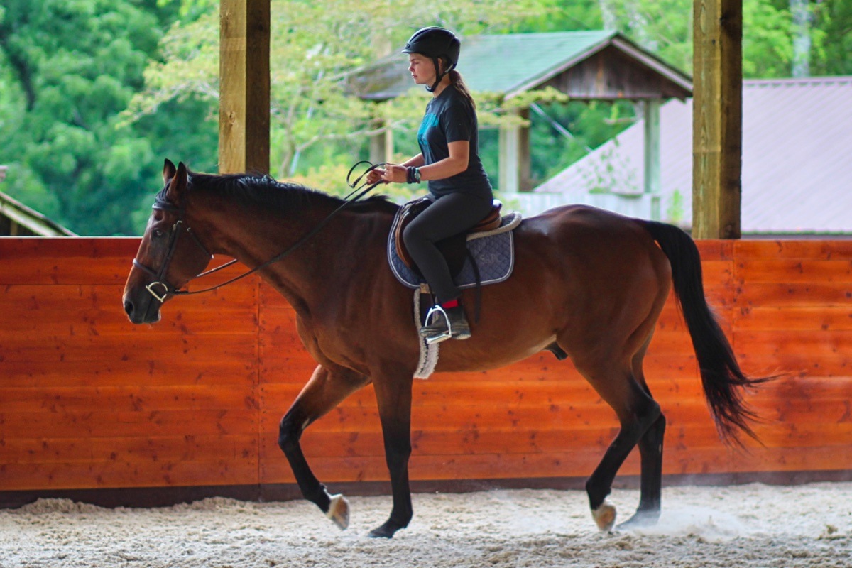 teen girl on horse