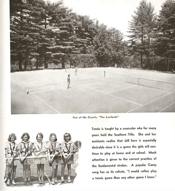 Camp tennis court 1940