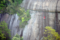 Rock climber taken from helicopter