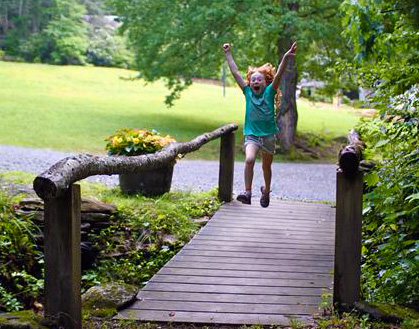 Happy Girl Loving Camp